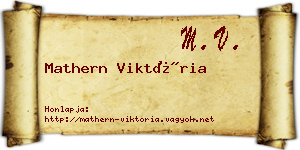 Mathern Viktória névjegykártya